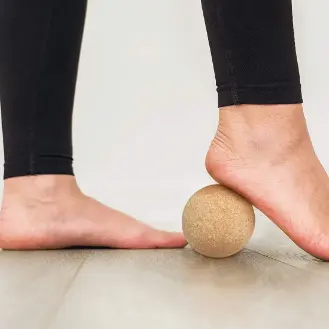 Personnalisé 75mm dia. Boule de massage de yoga en liège naturel écologique 100% Boule de yoga en liège naturel