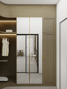 Modern Luxury Minimalist Dressing Room Cabinets for Apartment European Bedroom Furniture Integrated <b>Lighting</b> for Clothes Storage - Product Image 5