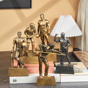 Custom Sports Model Crafts Home Wine Cabinet Office Desktop Decoration Resin Football Player <strong>Figurine</strong> Basketball Statue Ornament - Product Image 5