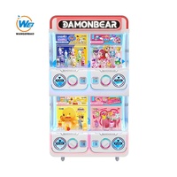 WANGERBAO Machine de jeu d'arcade professionnelle personnalisable à 4 compartiments, distributeur de jouets en capsules Gachapon Gacha à monnayeur pour le divertissement