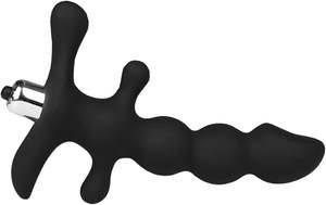 Wasserdichte Silikon Anal Plug Perlen Faked <span class=keywords><strong>Penis</strong></span> Vibrator für weibliche Vagina Erwachsene Erotik Anal Sexspielzeug für männliche weibliche Verwendung - Product Image 5