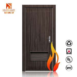 Personalizado UL/WH/FM Aprobar puertas de madera resistentes al fuego y puertas de hotel de madera con marco de acero Puerta de madera ignífuga - Product Image 2