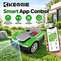 Tondeuse robot KEGGIE CE RoHS avec caméra, 1200m², 4.0Ah, largeur de coupe 22cm, hauteur de coupe 25-60mm, 8 niveaux de réglage, cartographie WiFi, IPX5, 60dB