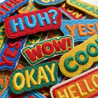 Écussons brodés personnalisables de haute qualité style BD, en tissu écologique, à repasser, avec logo personnalisé, appliques décoratives DIY pour