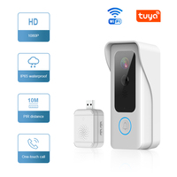 Caméra de sonnette de porte intelligente Tuya 2MP avec batterie Wifi extérieure, faible consommation d'énergie, interphone, caméra de sonnette de porte sans fil