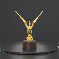 Statue de Pégase en métal personnalisée trophée de cheval volant avec article d'anniversaire d'entreprise thème animal ornements de bureau technique de coulée