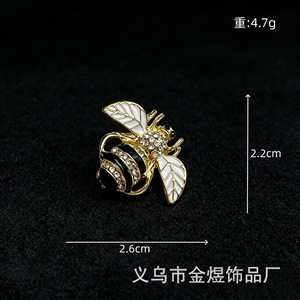 Yiwu Insect <b>Bee</b> Brooch Zinc Alloy Claw Setting Women's Fashion <b>Gift</b> Jewelry - Product Image 3