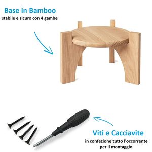 Dispenser per bevande in vetro da 5,6 litri con rubinetto e base in bambù, coperchio cromato, per feste e uso esterno - Product Image 3