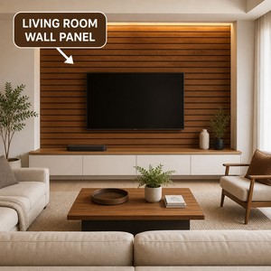 Pannello a Doghe Orizzontali in Legno per <span class=keywords><strong>Testata</strong></span> del <span class=keywords><strong>Letto</strong></span>, Dimensioni Personalizzate OEM - Product Image 3