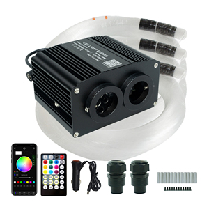 Wholesale 18W RGBW Dual Head Fiber Optic <b>Light</b> Engine 2-in-1 Meteor & Twinkle <b>Star</b> Kit APP Remote for Auto Interior - Product Image 1