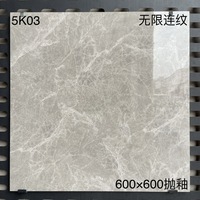 Carreaux Céramique Carrés YDSTONE Effet Marbre Gris 600*600mm, Grès Cérame Émaillé pour Mur et Sol