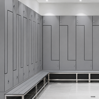 Casier moderne en stratifié phénolique imperméable de haute qualité avec étagères réglables, options de verrouillage multiples, dimensions personnalisables pour salle de sport/piscine