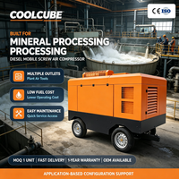 Compresseur d'air remorquable - Compresseur d'air à vis diesel portable pour utilisation sur chantier mobile - Alimentation en air pour projets