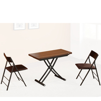 Table à manger en mélamine pliable, meuble peu encombrant, hauteur réglable pour les appartements