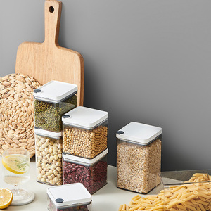 Latas de almacenamiento de granos herméticas, contenedor de plástico para nevera, organizador, Juego de contenedores para nevera - Product Image 4