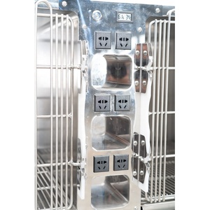 Hospital Veterinario gato perro de acero inoxidable cuidado de crianza jaula para mascotas con 4 bandejas móviles jaula para perro perrera personalizar - Product Image 4