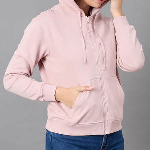 Nuevo diseño de peso ligero para mujer, sudaderas con cremallera, logotipo personalizado, el mejor diseño, sudaderas con cremallera de alta calidad para mujer en diferentes colores - Product Image 3