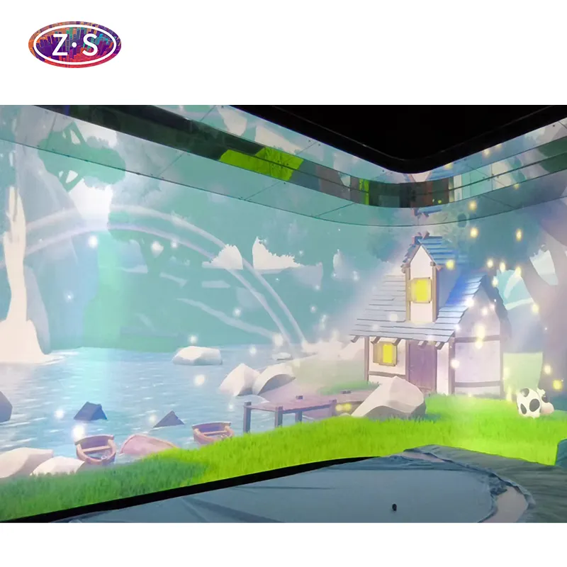 Çok sahneler 3D sihirli etkileşim duvar zemin projektör restoran reklam ekipmanları