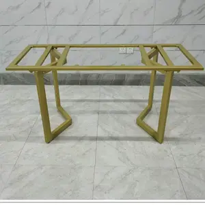 Altın kaplama modern dekoratif metal masa taban bacaklar oturma odası ofis mobilya tabanı için masa