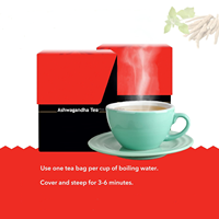 Sachets de thé santé à base de plantes ONEHEALL à la racine d'Ashwagandha, saveur verte, sans caféine, 18 unités, qualité supérieure