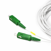 Cordon de brassage à fibre optique monomode simplex SC APC 3,0 mm G657A1 G657A2 blanc LSZH de qualité opérateur professionnel