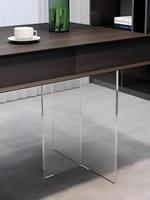 Scrivania per Computer Sospesa in Legno Massello di Alta Gamma, Design Moderno e Semplice di Lusso per Studio Domestico, Scrivania da Ufficio in Acrilico di Alta Qualità