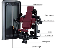 Machine à presser les épaules assise à charge libre pour l'entraînement des muscles du dos, des bras et des déliquoïdes - Équipement de gym commercial durable et sûr