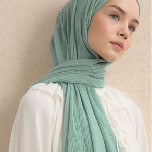 Premium Solid Modal Crinkle Hijab Lightweight Breathable Soft <b>Scarf</b> for Ladies Daily Wear Beach Travel <b>Ethnic</b> Traditional <b>Shawls</b> - Product Image 1