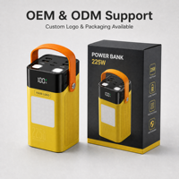 Nouvelle arrivée, batterie externe de grande capacité 50000 mAh avec câbles amovibles, charge rapide PD 22,5 W, lumière LED pour le camping en plein air, la randonnée