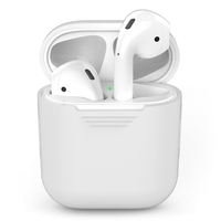 Protection intégrale pour étui Airpod, coque en silicone antichoc avec porte-clés