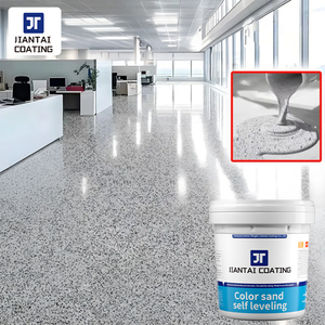 Recubrimiento de Piso Autonivelante de Arena Epoxi de Color JIANTAI 2026, Recubrimiento de Piso con Efecto Mármol de Alta Dureza y Sin Juntas - Product Image 1