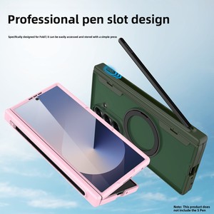 โรงงานฮวนมิน: เคสโทรศัพท์ Samsung Z Fold 7 พร้อมขาตั้งแม่เหล็กและช่องใส่ปากกาแบบสปริง, เคสโทรศัพท์แบบพับได้, สำหรับตลาดต่างประเทศ - Product Image 2