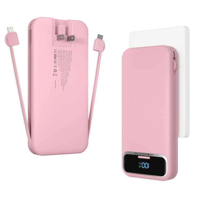 Original Factory Ultrathin Built in Cable 22.5W Fast Charger 10000mAh Large Capacity Portable Battery Pack Power Bank for Iphone
