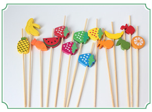 Brochetas de Bambú Creativas <span class=keywords><strong>para</strong></span> Frutas - Fresas Rojas 100 Unidades/Paquete, Brochetas <span class=keywords><strong>para</strong></span> Asar, Palillos <span class=keywords><strong>para</strong></span> Cócteles - Product Image 5