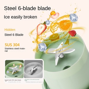 Licuadora portátil de viaje para batidos, taza 30s, potencia de trituración de hielo, licuadora USB, Mini licuadora Personal de 350ml con pajita - Product Image 1