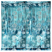 Rideau à franges en feuille de coquillage, toile de fond métallique en guirlandes de coquillages, décoration suspendue pour fête sur le thème de l'océan
