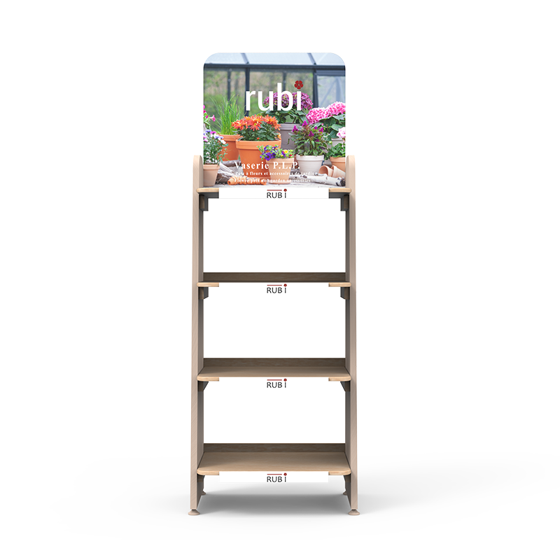 Apache Customizable Wood Plant Display Rack for Supermarket and Mall — view 2