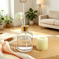 Bouteilles de diffusion vides personnalisées en gros de 100 ml, 150 ml, 200 ml avec bâtonnets diffuseurs pour la décoration intérieure