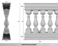 Chine usine ventes directes livraison à temps polyuréthane décoratif classique balustre pour intérieur et extérieur