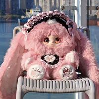 Authentique Mielno 800% Rabbit Diary Frozen Kawaii Plush Blind Box Model M002 EU Plug Fluffy Stuffed Doll 360 Rotatable Eyes Gift