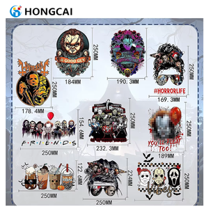 Hongcai 2023 nouveau <span class=keywords><strong>film</strong></span> <span class=keywords><strong>d</strong></span>'<span class=keywords><strong>horreur</strong></span> halloween tueur sérigraphie transferts autocollants imprimer dtf transfert halloween conceptions pour vêtements - Product Image 3