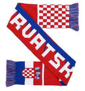 ผ้าพันคอโครเอเชีย ผลิตจากอะคริลิกถักแบบ HD น้ำหนักเบา เป็นมิตรกับสิ่งแวดล้อม สำหรับกีฬาฟุตบอลประจำชาติระดับโลก ฤดูใบไม้ร่วง - Product Image 1