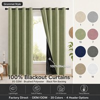 Cortinas Opacas a Medida con Ojales, Aislantes Térmicas, 100% Poliéster, Paneles de Cortina Directo de Fábrica