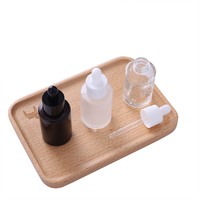 Flacons compte-gouttes en verre dépoli coloré à épaule plate, 30ml, 50ml, 60ml, 100ml, 2oz, pour sérum et huiles essentielles, couleurs violet clair, rose, ambre, transparent