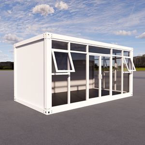 Casa Contenedor Moderna con Paredes de Vidrio, Oficina, Vivienda Portátil, Rectangular, Grosor Estándar - Product Image 2