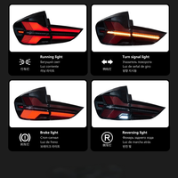Conjunto de Luces Traseras para BMW X1 E84 2010-2015, Luces LED Dinámicas Modificadas con Intermitentes Fluidas y Función de Advertencia