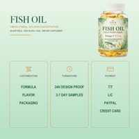 Huile de poisson à haute concentration en gélules molles, oméga-3 960 mg EPA DHA, complément alimentaire, 1 g x 60 capsules pour adultes