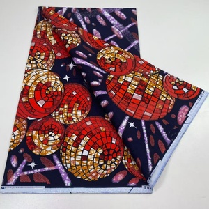 Perizoma africano nuovo arrivo 100% cotone organico Batik oro Glitter tessuto stampa a cera Ankara per abiti da sposa e borse - Product Image 4