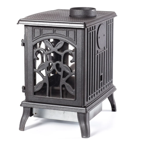 Poêle à bois moderne en fonte à haute efficacité 79% sans fumée avec foyer en verre à <span class=keywords><strong>3</strong></span> côtés pour une utilisation en intérieur - Product Image 4