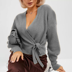 <span class=keywords><strong>Cardigan</strong></span> in Maglia da Donna Autunno 2026 di Tendenza, con Scollo a V e Cintura, <span class=keywords><strong>Sexy</strong></span>, Slim, Casual, Morbido, Lusinghiero, Elegante, Versatile e Chic - Product Image 2